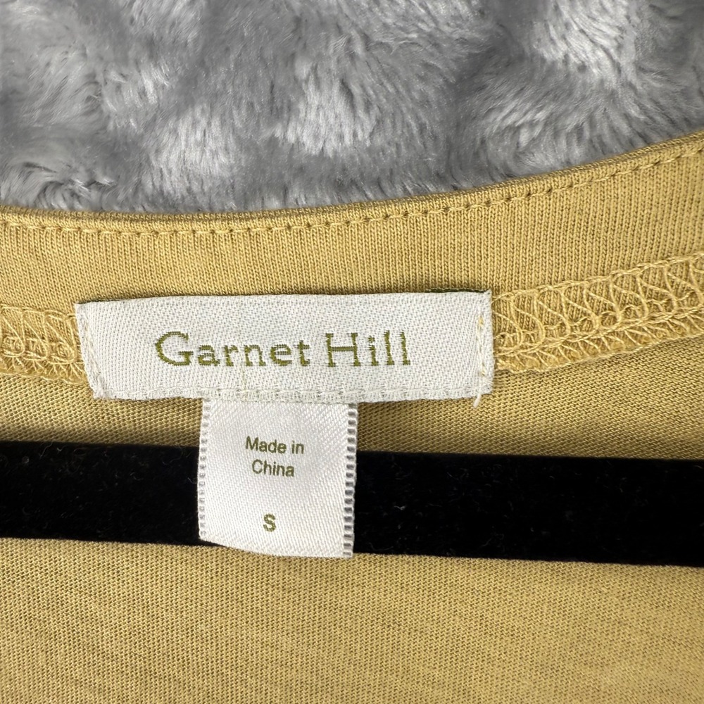 Garnet Hill Womens Small Gold Sequin Tank  Mustard Yellow Sleeveless Scoop Neck - Picture 6 of 14